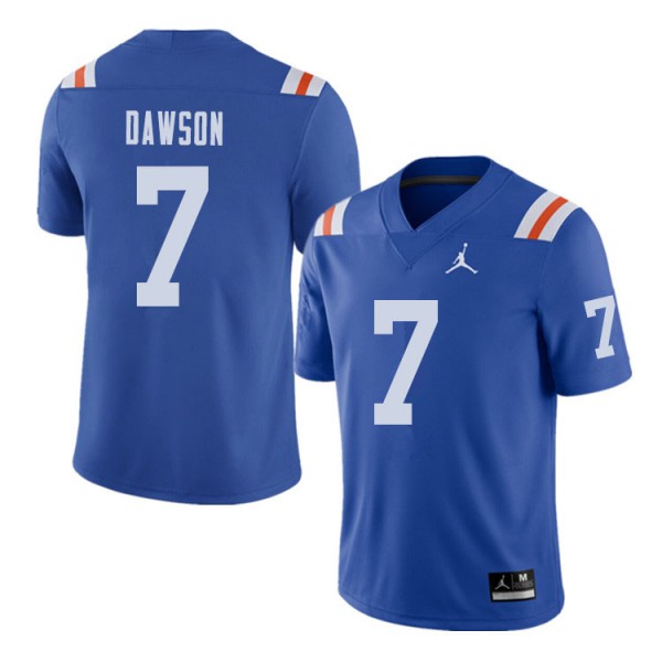 Jordan Brand Men #7 Duke Dawson Florida Gators Throwback Alternate College Football Jerseys Royal